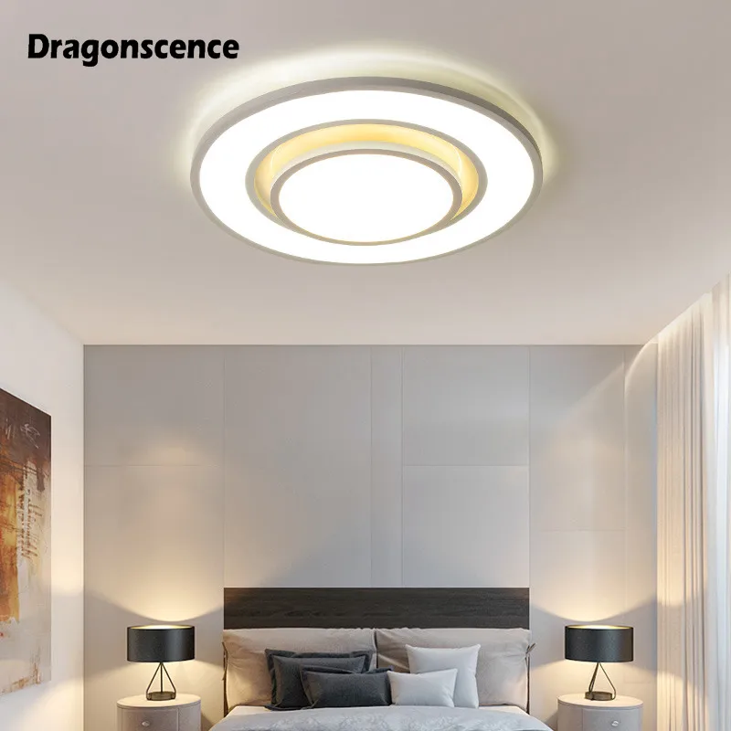 

Dragonscence Modern chandelier led lighting Remote Round Square Ceiling chandelier lamp fixture for dining living room bedroom