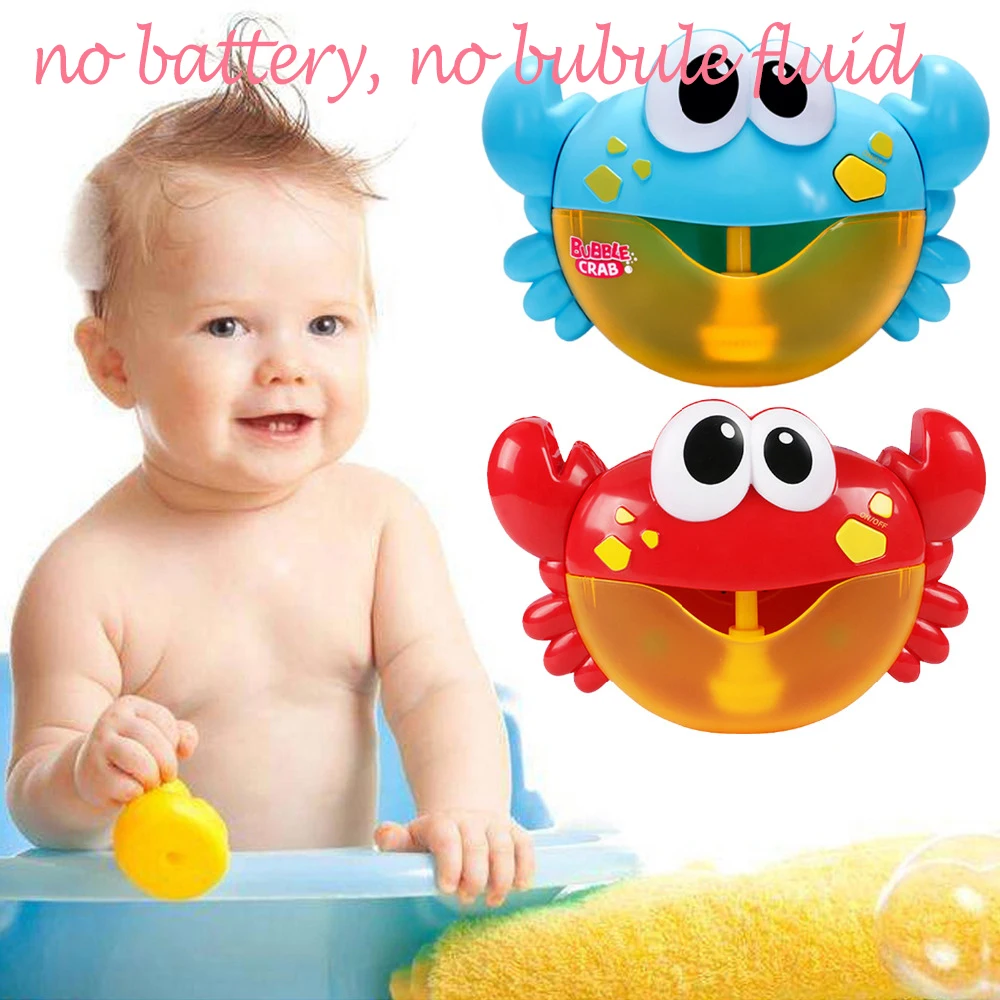 Enfants mignon drôle dessin animé crabe automatique Machine à bulles fabricant musique électrique baignoire savon souffleur bébé bain jouet avec 12 chansons