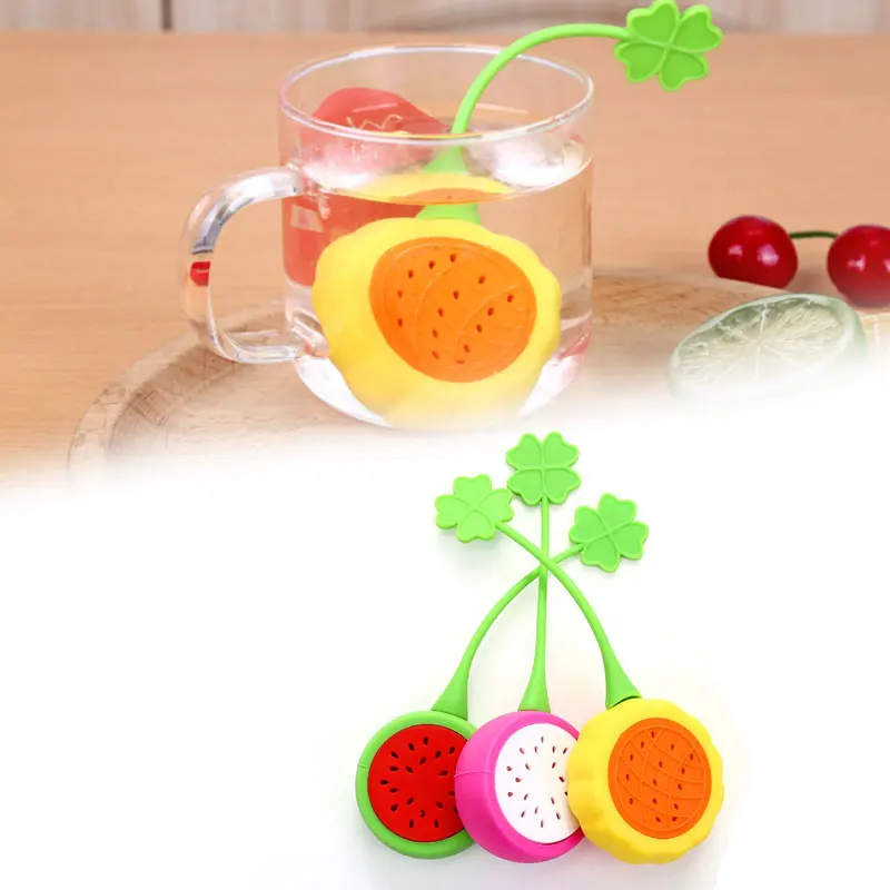 

Silicone Multi Fruit Shape Tea Strainer Interesting Life Partner Teapot Tea Filter Brewing Making Teapot Kitchen Accessory