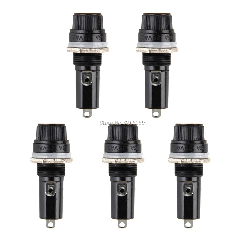 

For 5 Pcs/Set 6x30MM Fuse Holder Socket Tube For Safe Panel Mount Promotion