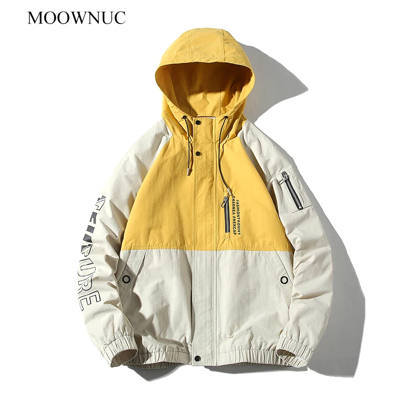 Jackets Pattern Spring New StreetWear Fashion Coat Male OuterWear Jacket Men Youth MOOWNUC Casual Jacket MWC Fit Patchwork