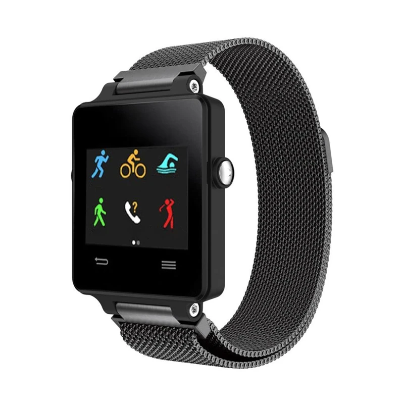 Резинки для Garmin Vivoactive ацетат спортивные gps Смарт-часы Нержавеющая сталь сетки Замена Milanese Loop Магнитная Туфли с ремешком и пряжкой