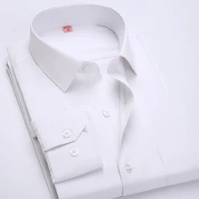 Новое поступление года Высокое качество Мужская Мода Одежда Для мужчин S одноцветное Цвет Для мужчин с длинным рукавом Сорочки выходные для мужчин формальные Рубашки для мальчиков для Для мужчин