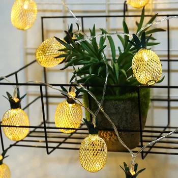 

Portable Metal Pineapple Hanging String With Led Lights,Battery holiday lighting,Event Party decoration,Baby Room Night Light