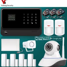 Yobangбезопасности G90B безопасности GSM WiFi сигнализация системы безопасности дома с IP камерой реле PIR магнитный датчик двери