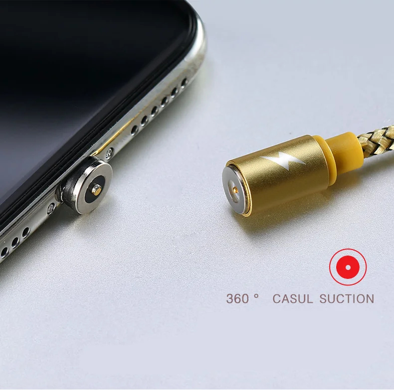 Remax ткачество Магнитный кабель со светодиодный светильник для iPhone X 5 6 7 8 plus USB устройств мобильный телефон кабель магнит быстрое зарядное устройство кабель