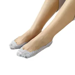 Теплый 2019 модное летнее кружевное Нескользящие невидимые короткие носки No Show низкие носки для Для женщин