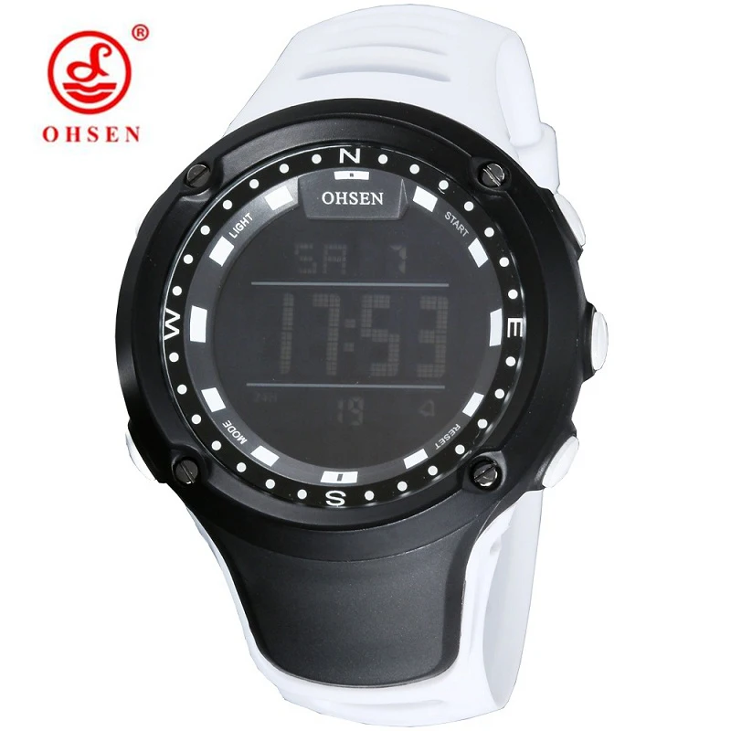 Prix pour Ohsen led montre femmes sport étanche 50 mètres blanc en caoutchouc poignet horloges unisexe grandes dames montre numérique casual populaire style Prix pour Ohsen led montre femmes sport étanche 50 mètres blanc en caoutchouc poignet horloges unisexe grandes dames montre numérique casual populaire style