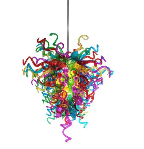 

New Design Multi Color Blown Glass Chain Chandeliers for Party Decor