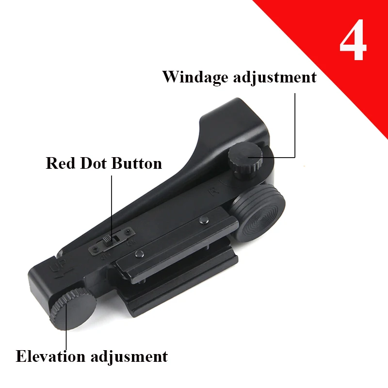 Красный точка зрения тактический прицел Fit 11/20 мм рейку Коллиматорный прицел оптический прицел для снайперской винтовки Охота коллиматорный