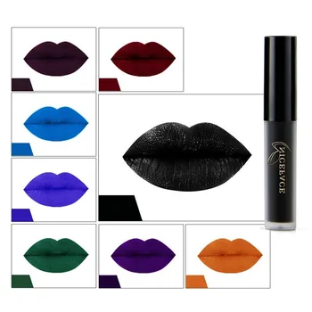 

Niceface Liquid Lipstick Waterproof Long Lasting Cosmetic Black Blue Purple Green Matte Tint Lip Gloss Makeup Nude Lipstick