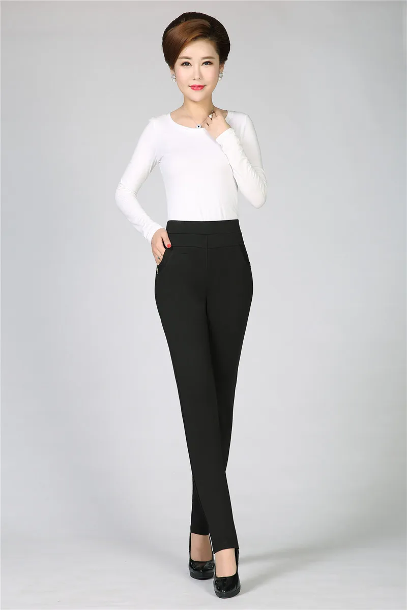 Эластичные зимние женские брюки с высокой талией, женские брюки высокого качества, женские спортивные брюки размера плюс, женские брюки для мамы