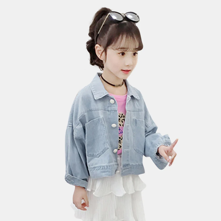 

Girls Denim Jackets Outerwear Lace Spring Jacket Girls Long Sleeve Kids Jacket Teenage Clothes For Girls 6 8 10 12 13 14 Year
