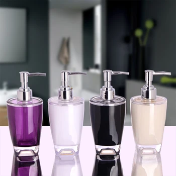 

Simple and stylish acrylic hand sanitizer bottle Lotion hotel custom pressed bottle creative bathroom divided empty
