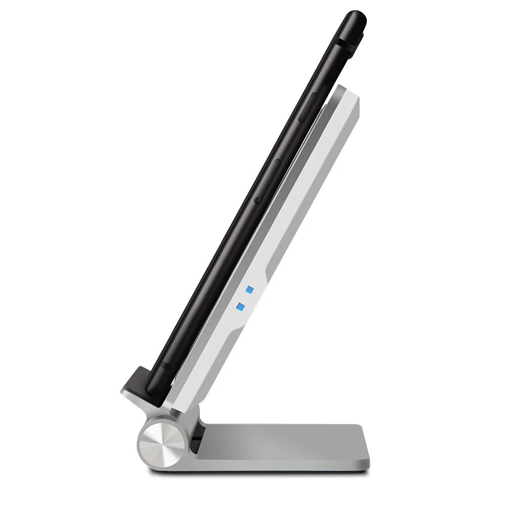 

Wireless Charger, Intelligent Charging and Portable Aluminum Adjustable Stand Charger for iPhone HUAWEI Xiaomi Samsung