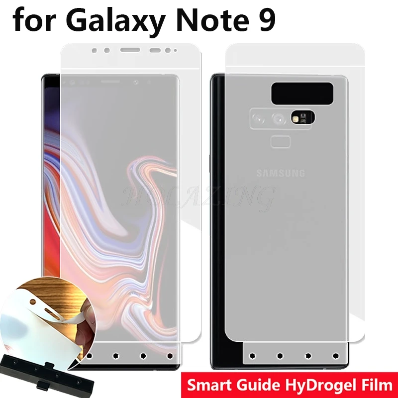 

Smart Guide Tool Soft AUTO Fixed Hydrogel Film Full Cover Screen Protector for Samsung Galaxy Note 9 6.4" Optional Front Back