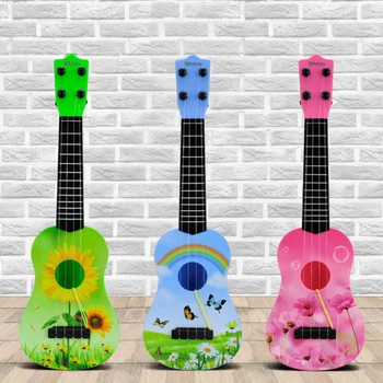 

Surwish Children Guitar Simulation Ukulele Playing Toy Early Educational Music Instrument Learning Skills- Size S