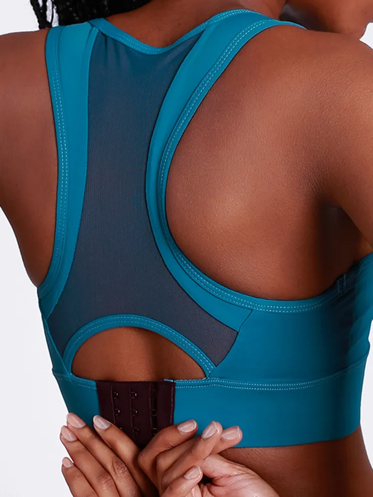 

Sports Bra Plus size Back Hollow out Mesh Patchwork Breathable bra Fitness Shockproof Running Bra Exercise bras Oversized M-4XL