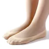 Free Shipping 10pcs=5 pairs/lot  Bamboo fiber Women's  invisible Socks, anti- slip high quality summer slipper woman lady sox ► Photo 2/6