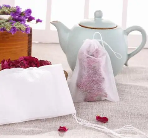 Cheap 100pcs Drawstring Tea Bag Environmental Filter Pouch Foot Bath Package Disposable Tea Bag Seasoning Packet Coffee Sack