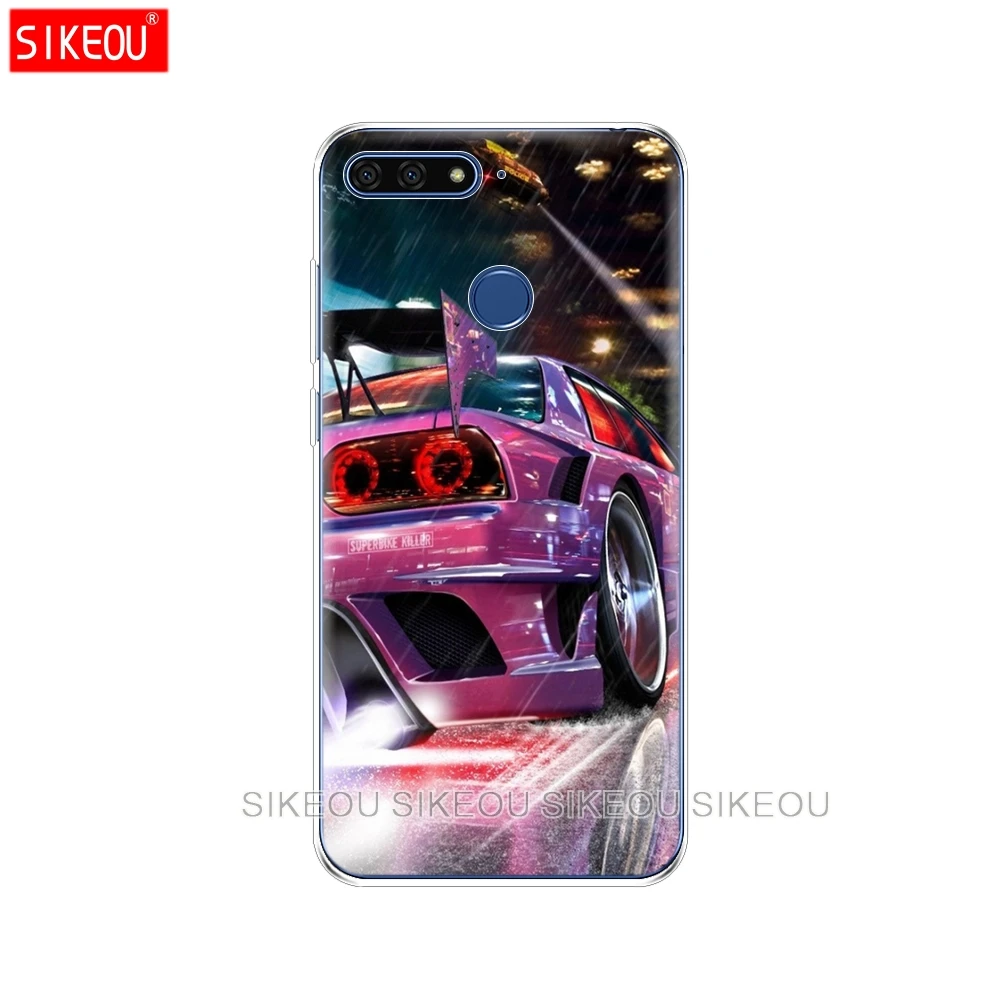 Силиконовый чехол для телефона Huawei Honor 7A PRO 7C Y5 Y6 Y7 Y9 2017 2018 Prime GTR спортивный принт
