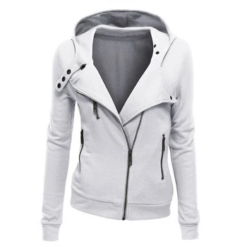 

Fashion Hooded Jacket Long Sleeve Women Sweatshirts Zip Pullover Hoodies