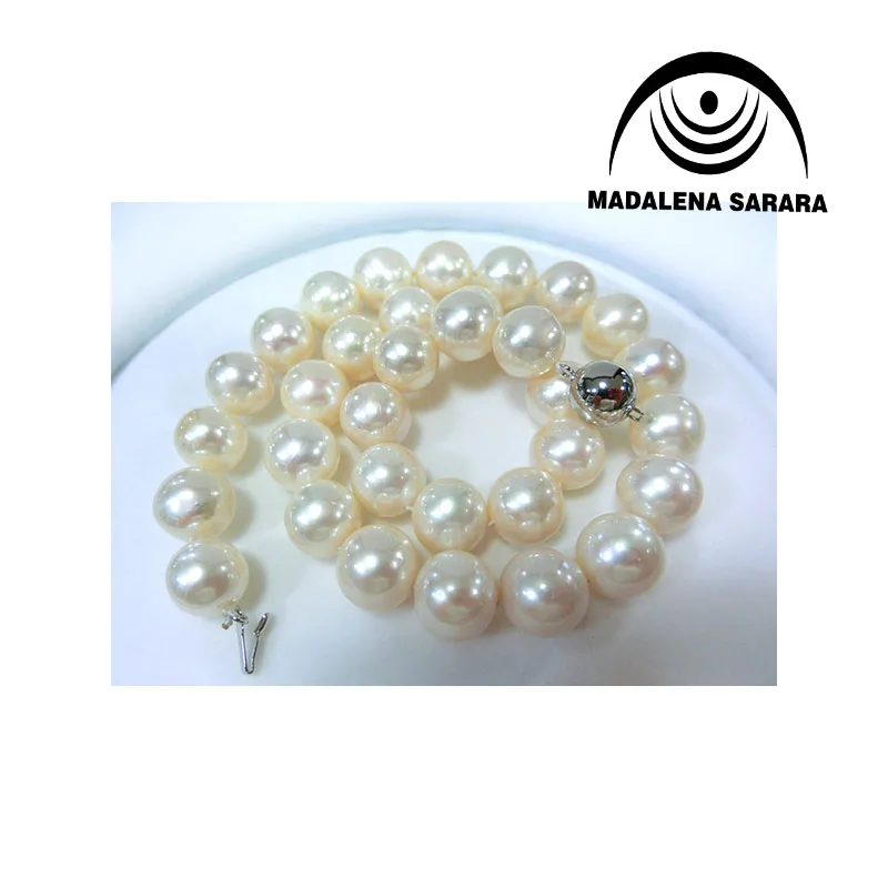 

MADALENA SARARA 10mm A Freshwater Pearl Necklace Premium Pearl Strand Fine Lubster DIY Beaded Making 100% Guarantee