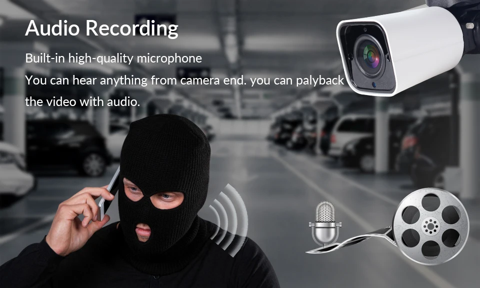 Камера видеонаблюдения 1080P 2 Мп PTZ IP Wi Fi беспроводная водонепроницаемая 4 кратный