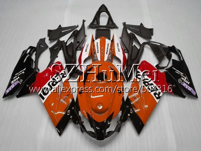 Впрыска для Aprilia RS-125 RS125 06 07 08 09 10 11 80NO. 1 RS4 RSV125 RS 125 2006 2007 2008 2009 2010 2011 обтекателя красный черный - Цвет: No.  4