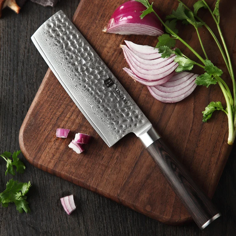  XINZUO 6.8'' inch China Chef Knife 67 Layers Damascus Stainless Steel Kitchen Knife Carving Vegetab - 32831764538
