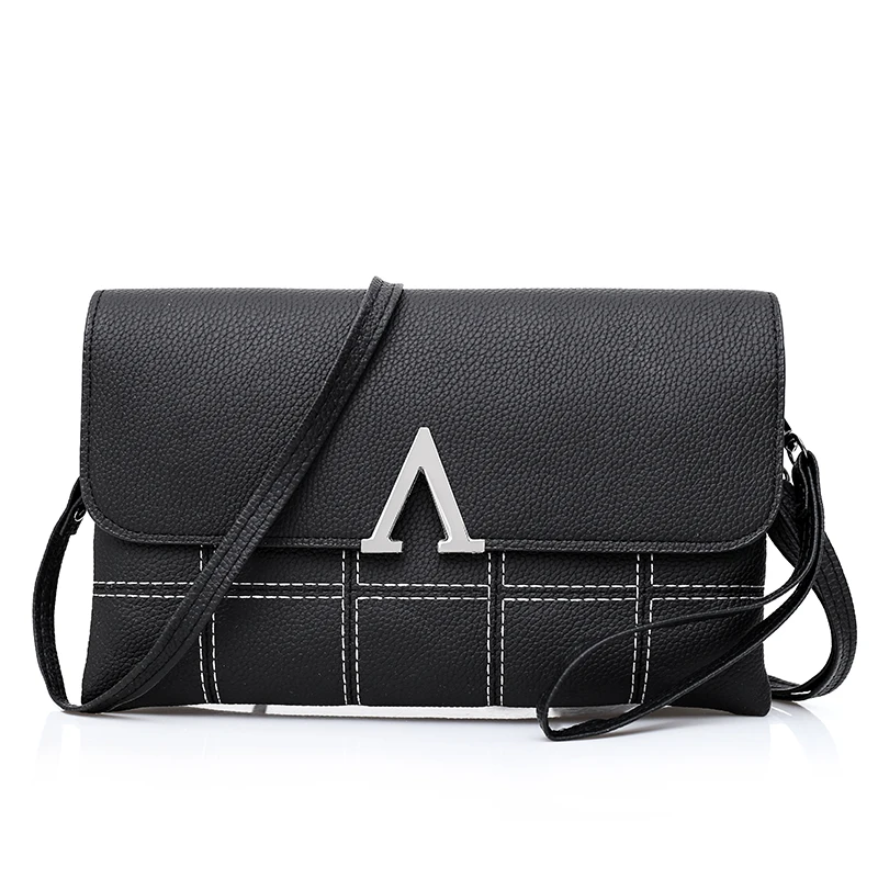 Latest Fashion Ladies V Word Striped PU Crossbody & Shoulder Bag Classic All Match Party Office Shopping Mini Handbag for Women