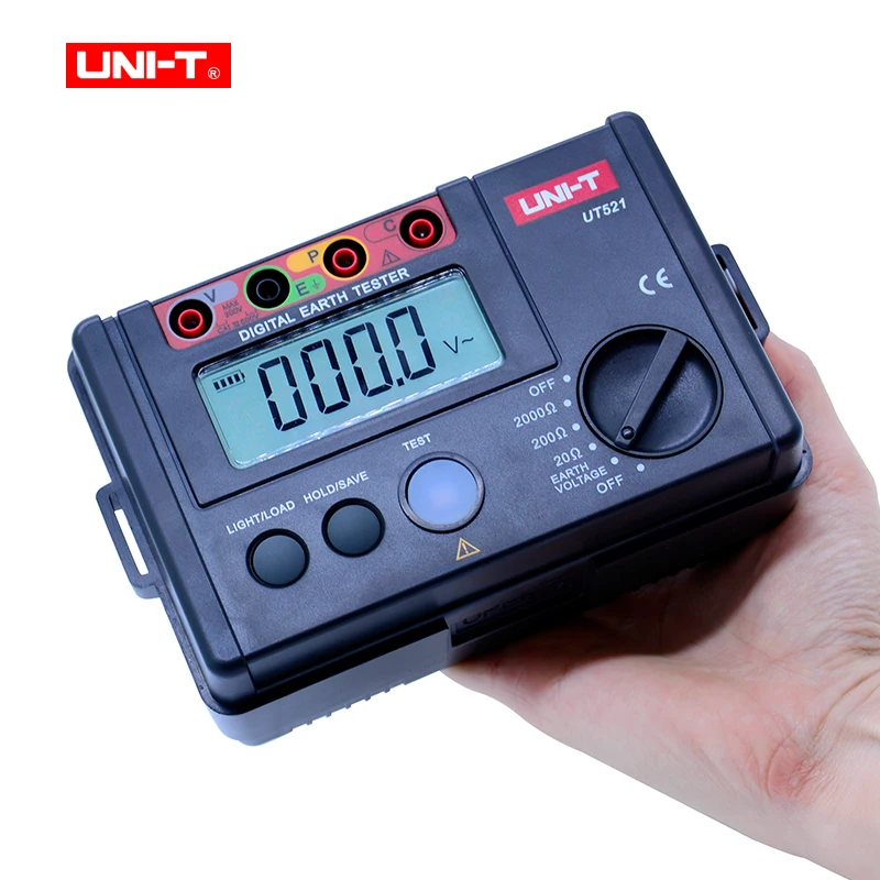 UNI T UT521 UT522 цифровой измеритель сопротивления заземления 0 2000/0 4000 Ом с ЖК дисплеем