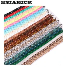 24 color acrylic candy color retro amber glasses chain creative concave shape glasses chain
