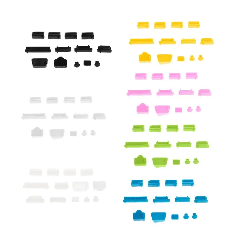 

13PCS Soft Silicone Anti-Dust Plugs Data Port USB Protector Set Laptop Jacks Dustproof Cover Stopper Cover PC Computer Notebook