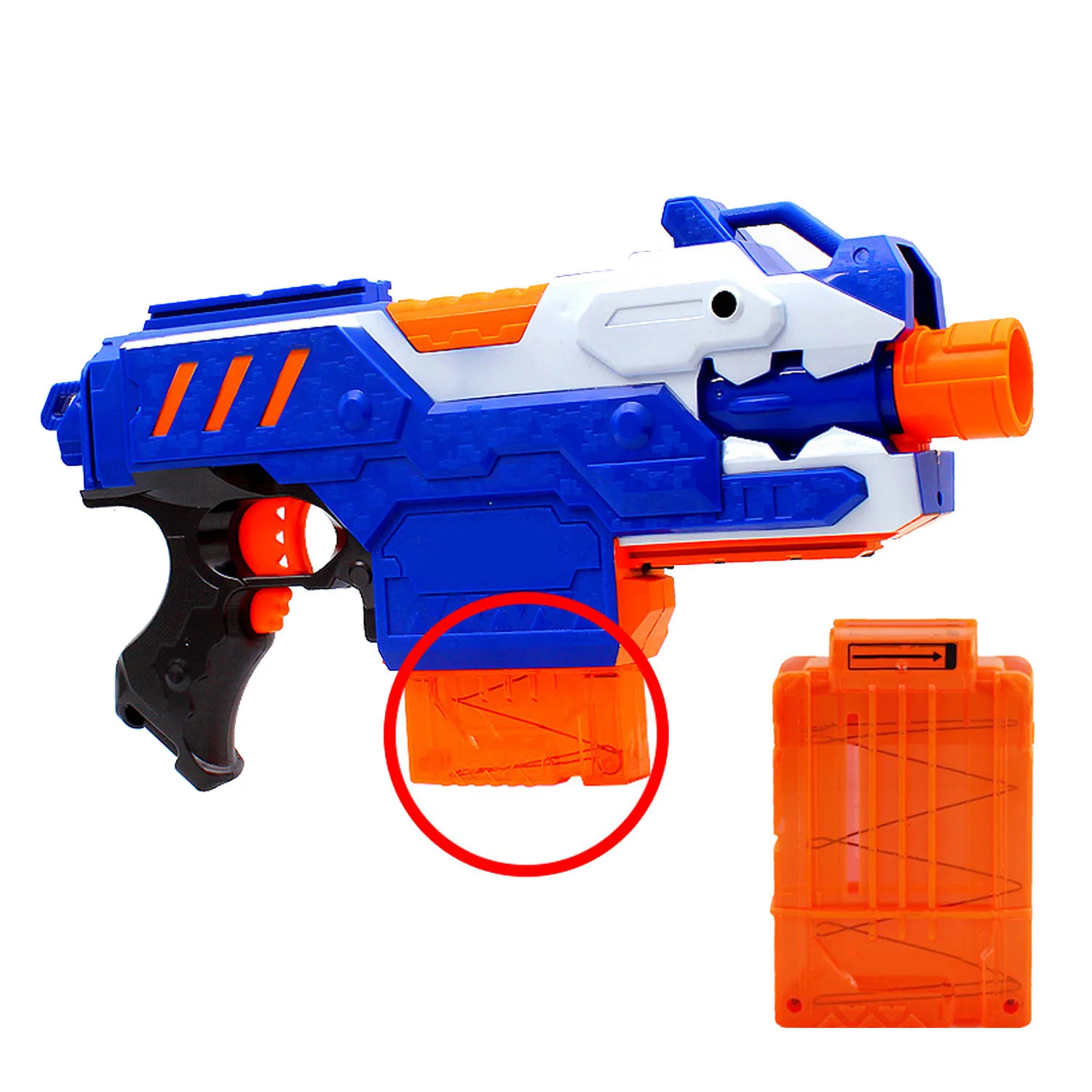 2 pcs Portable Soft Bullet Clips Cartridge Gun Toy Clips for Storing Nerf N-strike Elite Series Toy Guns 5Pcs Bullets Dart