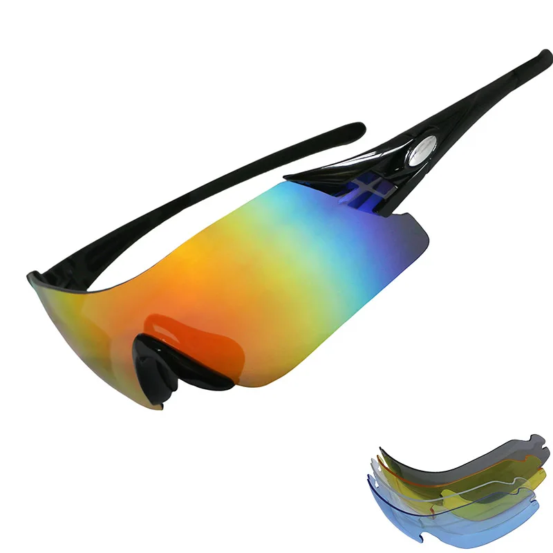 Polarized Cycling Glasses UV400 Sport Sunglasses 5 Lens Bike Mountain MTB Eyewear Men Ms Fishing