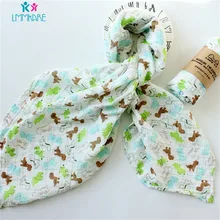Хлопковое одеяло для новорожденных, пеленание, милое детское газовое хлопчатобумажное одеяльце с рисунком, весна-лето, унисекс