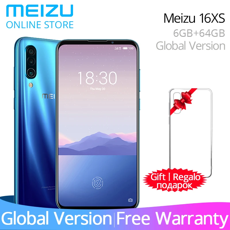 

Meizu 16xs s Global Version Meizu16xs 6GB 64GB Smartphone Snapdragon 675 6.2" 48MP Triple Camera Android phone Fast Charge