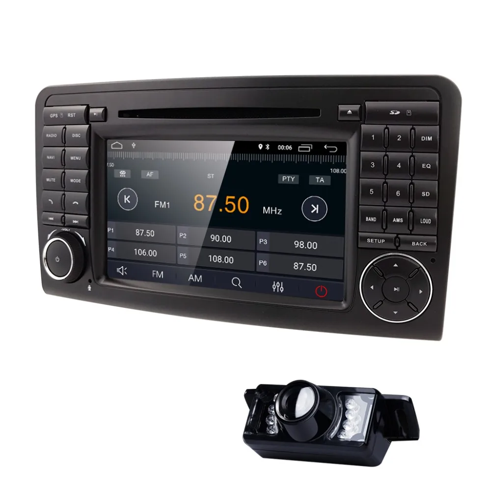 Best 7"Car Navigation for Mercedes Benz ML GL W164 ML300 ML350 DVD Radio Android8.1 WIFI 4G USB SD CAM-IN OBD2 DAB+ Free Reverse Cam 1