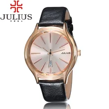 2016 Newest Style JULIUS Brand Business Men Watch Exquisite Big Dial Calendar Elegant Male Wristwatch Reloj Hombre Montre Homme