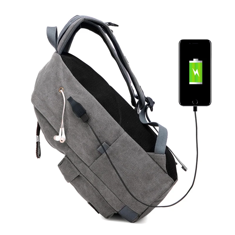Dingxinyidu, школьный рюкзак из парусины, Мужская школьная сумка, usb зарядка, повседневный дорожный рюкзак для ноутбука, 15,6, рюкзак, школьный рюкзак
