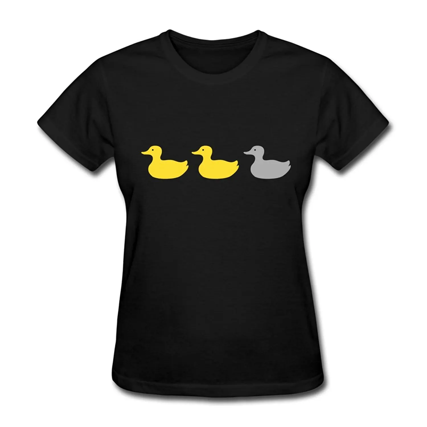 Rubber Ducks Grey Duck Women's T-Shirt Female Perfect Quality Casual Clothes for Women Casual Hipster T Shirt Top Tee