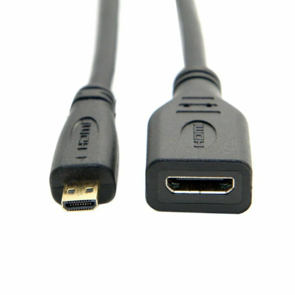 Micro HDMI Тип D штекер в HDMI тип A женский кабель адаптер конвертер Мужской-Женский Разъем 1080 P для монитора