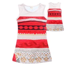 Moana vestido sin mangas de verano estilo vestidos de niña bebé dibujos animados Moana ropa princesa vestido de fiesta ropa de niños Chaleco de niño(China)