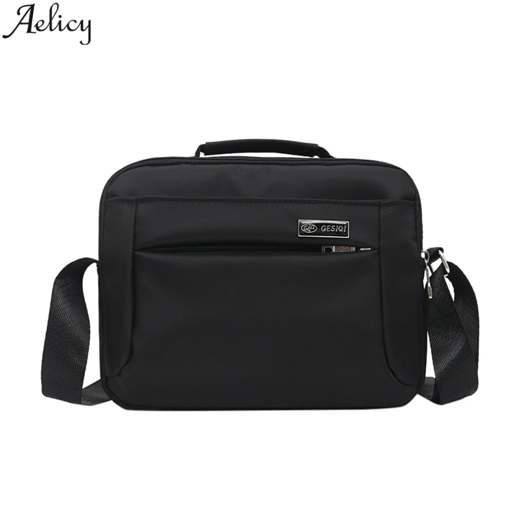 Aelicy, мужская деловая сумка для ноутбука, водонепроницаемая, Оксфорд, сумка-мессенджер, высокое качество, для путешествий, через плечо, повседневные сумки, одноцветные сумки, Новинка