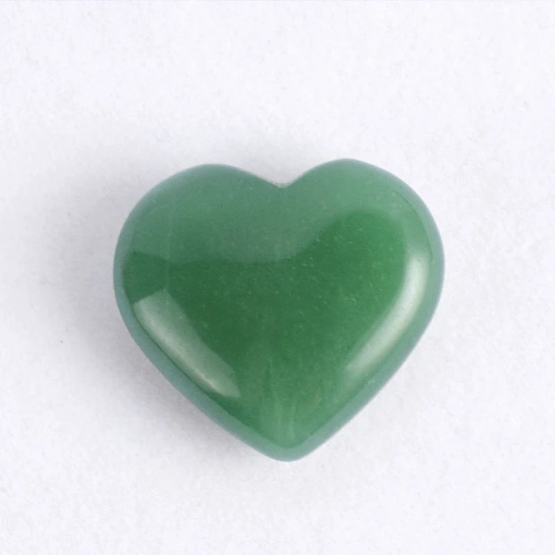 

32mm Jade heart-shape beads natural Aventurine crystal mineral Miniature home decoration accessory wedding favors gifts healing