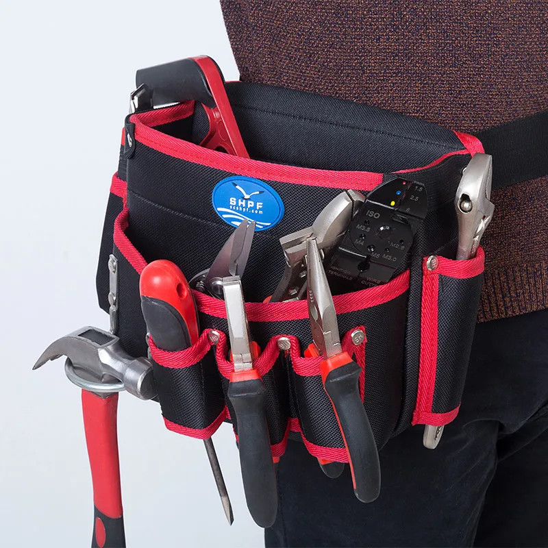 

Electrician Tool Bag Waist Pack Electrician Multifunction Tool Belt Bag Belt Repair Oxford Canvas Kit Does not include tools