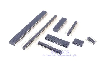 

100pcs 1.27 mm Pitch Male Female PCB Header Strip 2 3 4 5 6 7 8 9 10 11 12 13 14 15 16 20 40 50 straight 1 Row Through Holes