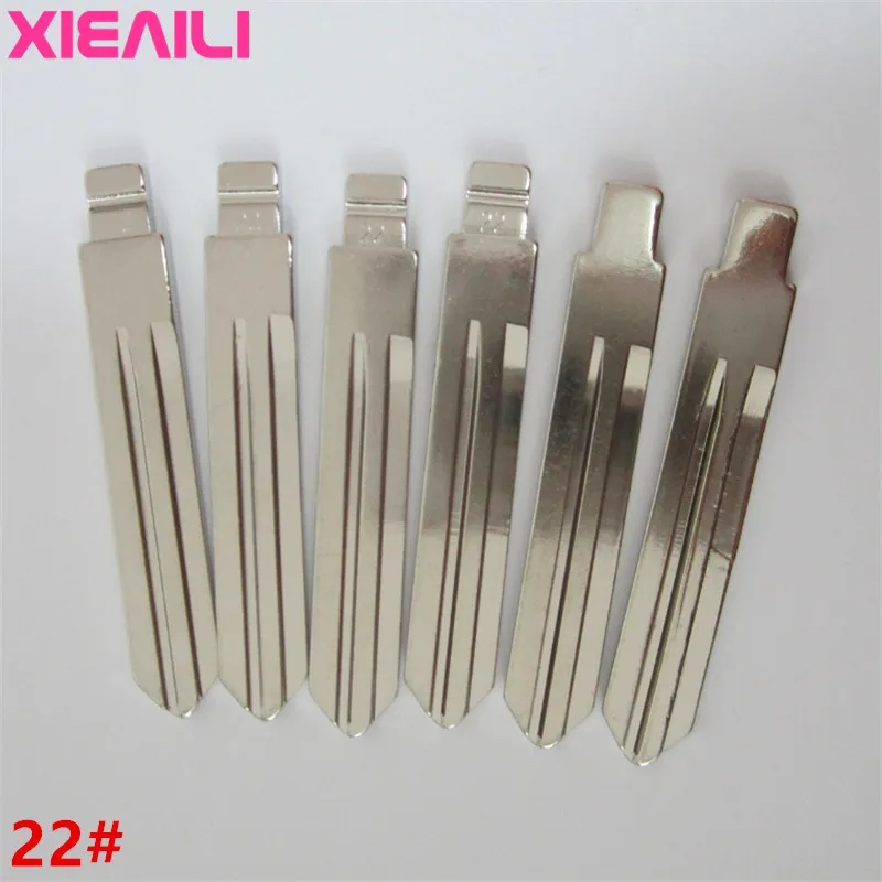 

XIEAILI 20Pcs/lot 22# Metal Blank Uncut Flip KD Remote Key Blade For Nissan A33/Tiida/Sunny S187