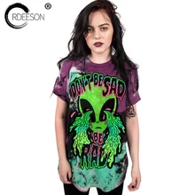 ORDEESON летние костюмы на Хэллоуин для женщин, модные повседневные футболки с коротким рукавом с принтом черепа, губ, кота, забавная футболка с круглым вырезом